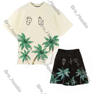 Herren Damen T-Shirts Shorts Designer Palm Angles Trainingsanzug Sommermode Palmly Angeles Freizeit lockerer Rundhalsausschnitt Las Palmas Cottons Print Luxurys Tops Plam Angel 628