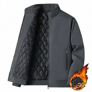 Winter Fleece Dicke Jacke Männer Warme Grau Windjacke Pelz Kragen Mantel Plus Größe Hohe Qualität Marke Fi Winter Lamm Wolle parka k9Yd #