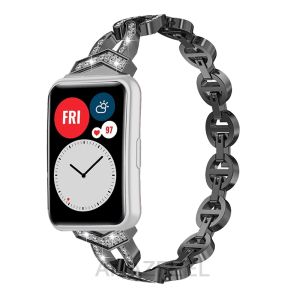 Аксессуары ремешок для часов Huawei Watch FIT ремешок из металла с бриллиантами из нержавеющей стали браслет Huawei Watch Fit 2 ремешка аксессуары Correa