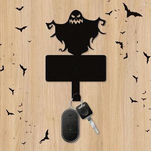 Ganchos de metal ferro halloween decoração de parede casaco chave titular fantasma cabide organizador rack montado para pet trela j