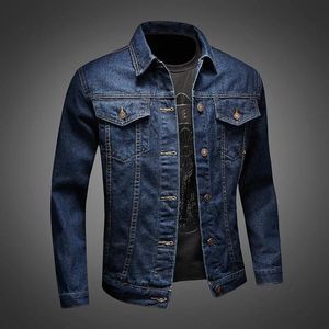 Jaquetas jeans homem vintage carga jeans casaco para homens azul outono fino ajuste de alta qualidade no menor preço tamanho grande baixo custo coreia l 240312