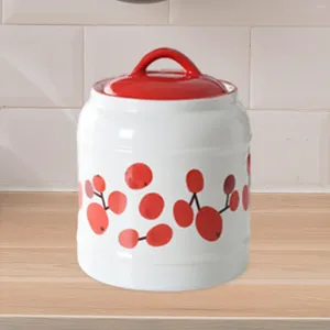 Storage Bottles Ceramic Food Jar Home Kitchen Canisters Coffee And Sugar Containers Porcelain For Snack Pet Treat Cereal Rice