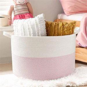 Laundry Bags Breathable Hamper Capacity Braided Basket With Handle For Dirty Clothes Toys Storage Odor-free