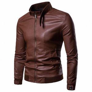 2023 Spring and Autumn New Classic Fi Solid Color Leather Men's Casual Loose Comfortable High Quality Plus-Size Jacket 3XL v7hk#