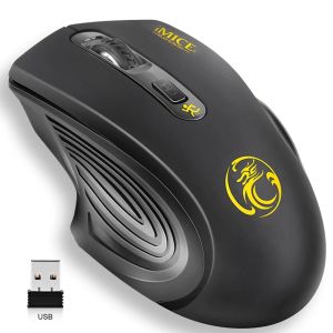 Мыши USB Беспроводная мышь 2000 точек на дюйм USB 2,0 приемник Оптическая компьютерная мышь 2,4 ГГц Эргономичные мыши для портативных ПК Звуковая бесшумная мышь