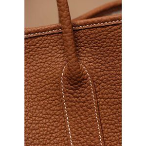 10A Espelho Top Quality Garden Party Bag Mulheres Bolsa Designer Tote Bucket Bags Handmade Luxury Designer Bolsas Clássico Moda Togo Carteira de Couro