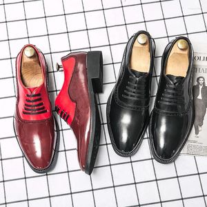 Sukiej buty komfortowe męskie biuro biznesowe formalne luksusowe modne mody weselne angielski styl vintage Oxford