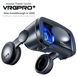 Dispositivi Nuovi occhiali VRG Pro + 3D VR Occhiali per realtà virtuale durevoli a schermo intero con un grande auricolare per smartphone da 5 a 7 pollici