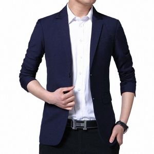 Koreańscy Mens Blazer Spring Autumn Nowi mężczyźni Suits Smart Casual Slim Fit Busin Profial Wear Mens Blazer Jacket U9RK#