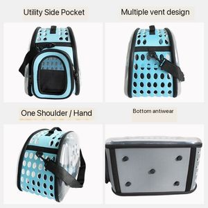 Crossbody Outdoor Pet Torba Oddychana przenośna budy domowa torba kota plecak plecak składany przezroczysty kota /dogna duża pojemność