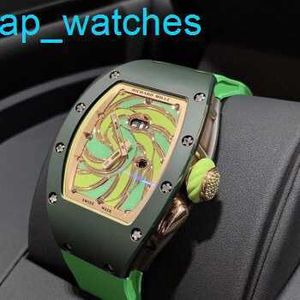 腕時計リチャードミルラグジュアリーウォッチコットンキャンディレディース18Kローズゴールド2トーンセラミックエナメルフェイスダイヤモンドRM37-01自動機械女性ウォッチFUDV