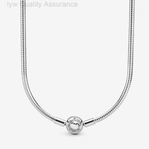 Designer pandoras halsbandskakor 925 silverpläterad orm benkedja halsband diy pärlstav pendell halschain