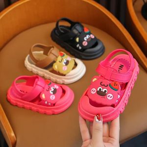 Kids Sandals Babies Nonslip 만화 패턴 어린이 소년 소녀 소프트 바닥 신발 가벼운 학생 스포츠 신발 240313