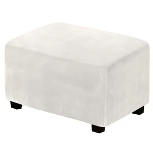 Чехлы на стулья Легкий эластичный чехол для пуфика Складной табурет для хранения Защитная мебель для мебели Мягкий прямоугольный чехол с эластичным дном