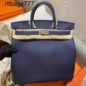 Luxury Bk Mens Genuine Leather Handbag 40cm Totes Man Business Purse Fully Handmade Quality Togo Wax Line Thread Blue Red Many Colors to Choose