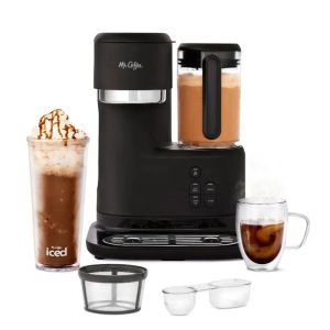 Araçlar Bay Coffee Single Frappe ve Blender ile Buzlu Kahve Makinesi, Black