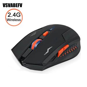 Mice 2.4G Wireless Rechargeable Gaming Mouse 2400DPI Silent Mouse USB Receiver for Computer PC Laptop Accessories Builtin Battery