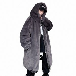 iefb Winter Men's Woolen Lg Coat Fahi Cott Hooded Wool Warm Clothing Solod Color Persality Overcoat 2023 New Man 9C2338 m1OW#