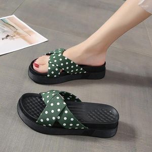 Slippers House Platform Shoes Slipers Women Med Luxury Slides 2024 Flat Designer Fabric Rubber Fashion PU Cotton Womens Sl