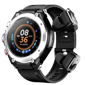 Orologi 2023 Nuovo T92 Smart Watch Bracciale 2 in 1 TWS Auricolari wireless 1.28 pollici Frequenza cardiaca Pressione sanguigna Sport Smartwatch impermeabile