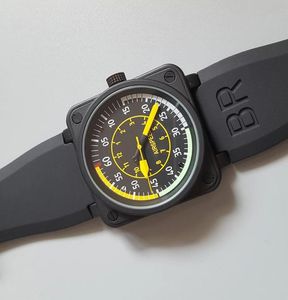 最高品質44mmメンズベルウォッチ防水自動ムーブメントメカニカルサファイアガラスステンレス鋼の男性ロス腕時計BR03132240
