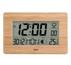 S Fanju Digital Wall Clock大きい時間数カレンダーアラームテーブルデスク時計モダンデザインオフィスホームデコル9338386