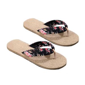 Chinelos chinelos femininos verão floral flip sandálias de praia chinelos antiderrapantes H240326IODF