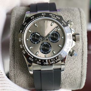 Herren Watch ST9 Stahl Alle Subdials arbeiten 40 mm automatische mechanische Bewegung Saphirglas Keramik Lünette Silber Dhgate Uhr