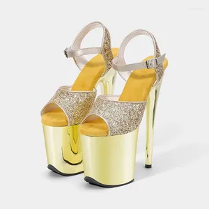 Upper PU Fashion Sandals Exotic LAIJIANJINXIA 20cm/8inches Sexy High Heel Platform Party Women Pole Dance Shoes HSS202402