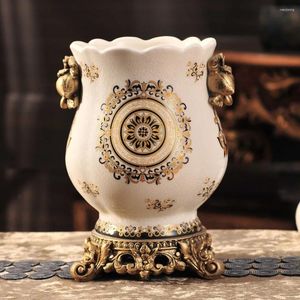 Vase Ceramic Vase Chinese Retro Home Decorationsルーム装飾卸売クリエイティブデコレーションガーデン