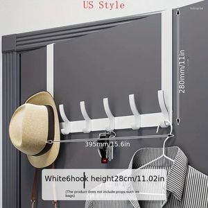 Hooks Over The Door Keys 6 Hanger Wall Mounted Coat Rack For Hanging Clothes Hat Towel Wall-mounted Ga