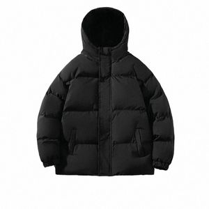 Kış Yeni Retro Parkas Ceket Erkekler Ceket Büyük Boy Sıcak Kapüşonlu Katlar Kore Fi Puffer Kadın Ceket Gevşek Sokak Giysileri A4RU#