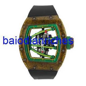 Słynny zegarek Richardmills Luxury Watches Mens Series RM59-01 Kiwifruit Carbon Nano Material Matens Matens Watches Worldwide FNP1