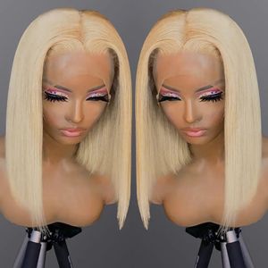 613 Honey Blonde Color Straight Bob Wig Short Bob Wig 13x6 Lace Front Human Hair Wigs 13x4 Full Lace Frontal Wigs