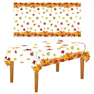 Tkanina stołowa jesienna liść klonowy jesienna plastikowa plastikowe 60 okrągłych obrusów z flanelowym podłożem