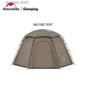 الخيام والملاجئ NatureHike 2022 New Mg Fire Tent Tent مساحة كبيرة غرفة المعيشة قبة الشاي صنع خيمة معدات التخييم في الهواء الطلق Tent24327