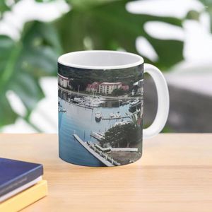 Mugs Harbor Town Over View Coffee Mug Original Breakfast Cups Mate