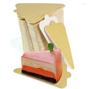 Bakning formar trippelhörniga kakor baser 200st minikort mousse cardboards dessert display brickor gyllene konditoriplattor