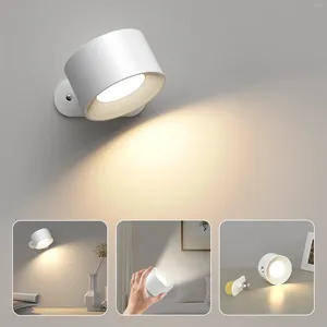 Wall Lamp LED Sconces Light 3 Brightness Levels Color Modes Lights 2000mAh Battery Operated 360° Rotatable Touch Control