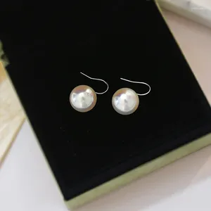 Dangle Earrings Mosan Exquisite Simple Big Simulation White Pearl Round Classic Jewelry For Women Gift