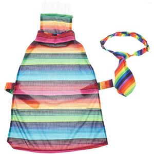 Hundkläder Kapkläder Party Clothes Pet Poncho Costume Multi-Color Cinco de Mayo Mexikanska Fiesta Dreses