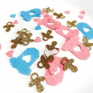 Party Decoration Glitter Feel Confetti Pink Blue Gold One Table Scatter For Girl Boy First Birthday Baby Shower Decorations