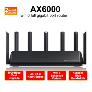 Routers Xiaomicompatible Ax6000 Router 6000MB WiFi6 5G 512MB Qualcomm CPU Mesh Repeater Extern Signal Network Amplifier Smart Home