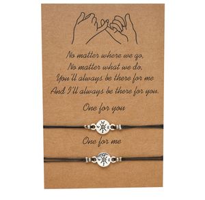 Charm-Armbänder Dream Make A Wish Oma Enkelinnen Tante Nichte Mutter Töchter Freunde Weihnachtsgeschenk Silber Kompass für Frauen12 Dhx1F