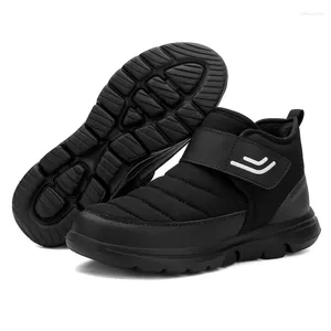 Fitness Shoes Black Winter Booties Men Snow Casual Outdoor Work Ladies Warm Fur Boots Ankle Male 36-46