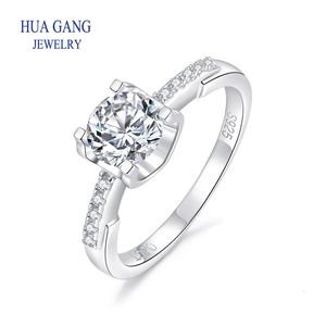 Ring 1CT VVS Lab Diamond Fine Jewelry for Women Wedding Party Anniversary Gift Real 925 Sterling Silver 240327