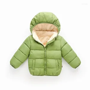 ダウンコートボーイコットンパッドミドルとスモールチルドレンパッド付きフード付きジャケットの子供の冬、ベルベットの暖かさ
