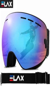 Güneş Gözlükleri Elax Çift Katmanlar Antifog gözlük kayak gözlükleri erkek kadınlar bisiklet güneş gözlükleri mtb kar kayak gözlükleri gözlük 8930552