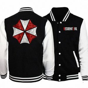 r-resident E-Evils Umbrella Jacket Sweatshirts Women Mens Coat Cool Baseball Uniforms Jacket Couple Print Cardigan Clothes Tops B6Ul#