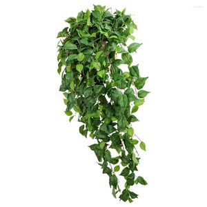 Flores decorativas folha de endro parede pendurado planta falsa videira decoração artificial simulação plantas ornamento de casamento ornamental